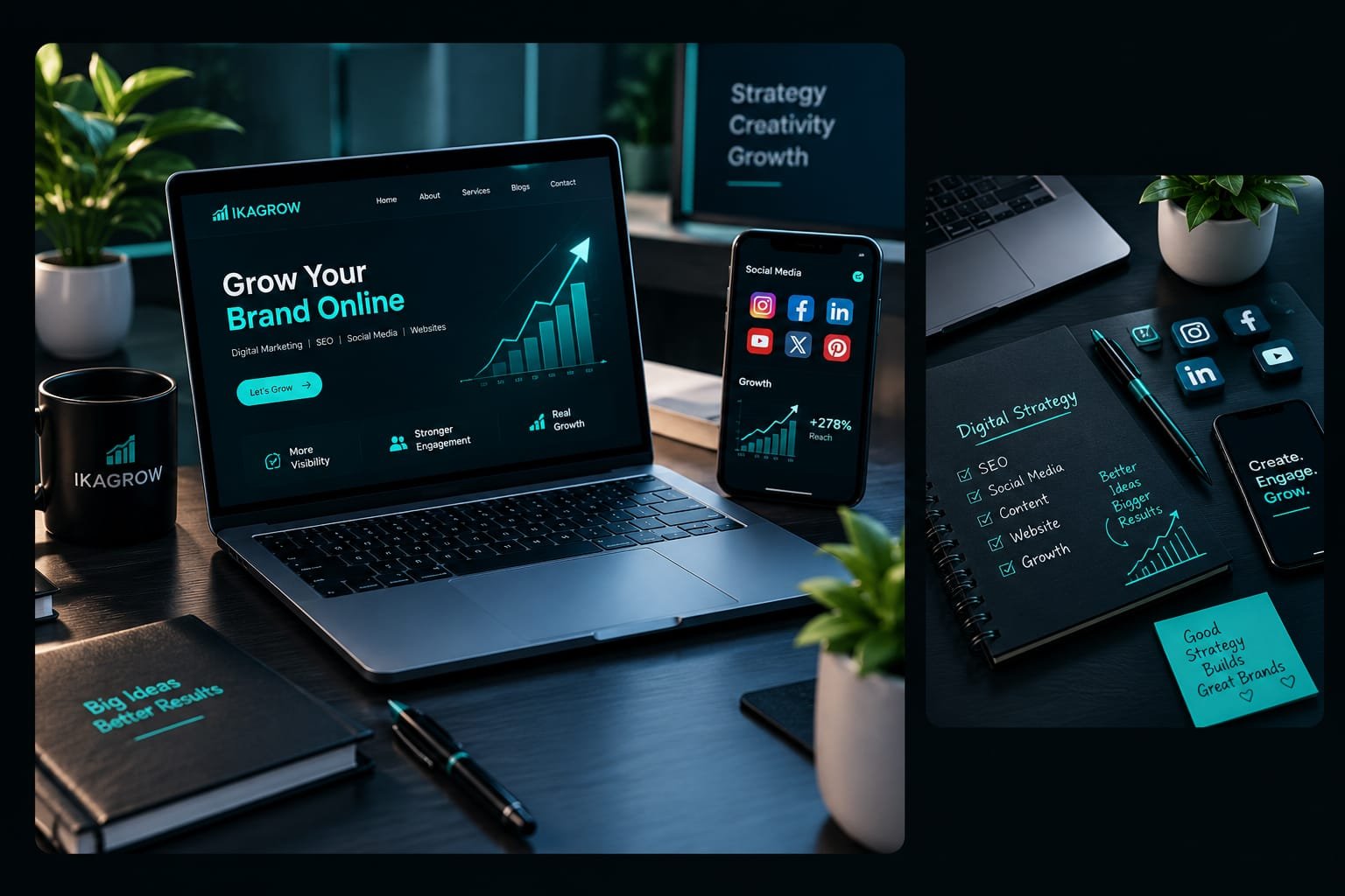 IKAGROW digital marketing strategy workspace
