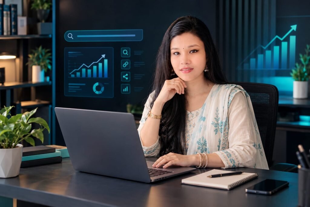 IkaGrow digital marketing professional working in office